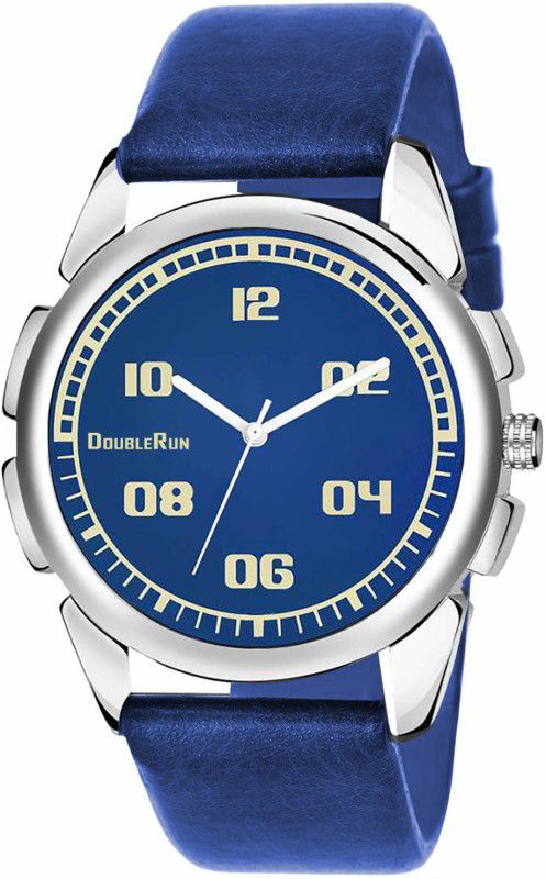 Blue_418 Analog Watch - For Men New Stylish Blue Design Leather strap