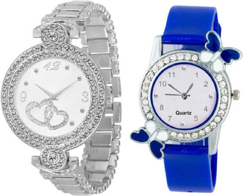 Fancy Designer NG87001NL01X1305 White Diamond Women And Kids Analog Watch - For Girls Beautiful Bracelet Watch