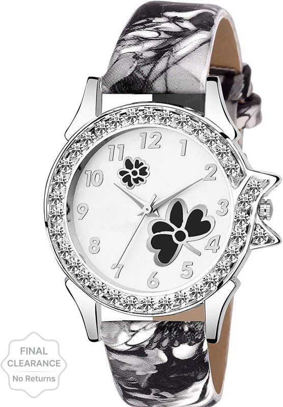 New Fancy Diamond Stylish Black Unique Quartz watches Simple And Premium Quality Analog Watch - For Girls New Superb Today Trending Top Selling Product New Edition Stylish Artist Designer Flower Print Dial Analog Watch For Girls & Women