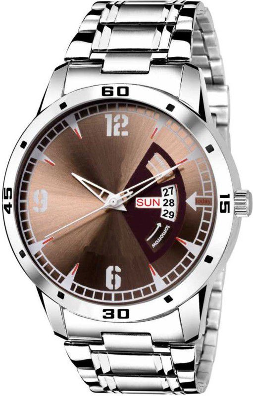 Analog Watch - For Men New men Stylish Brown Dial Attractive Analogue Day And Date Functional Watch For Man