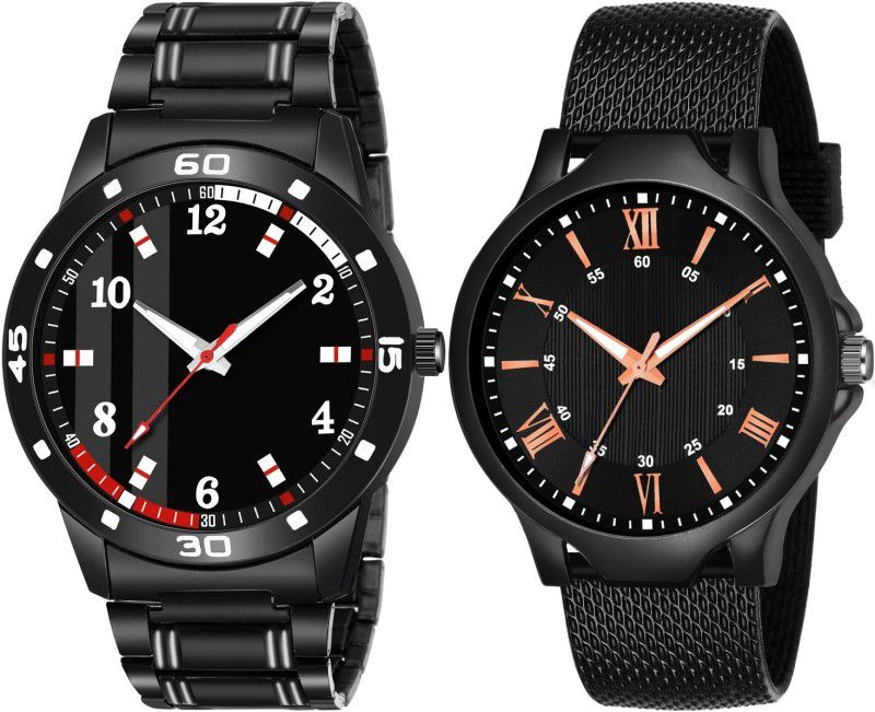 avio black Analog Watch - For Boys SET OF TWO COMBO WATCH FULL BLACK_61_513 NEW ARRIVAL WATCH FOR MEN AND BOY