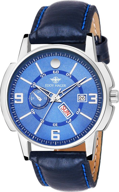 Blue Day and Date Analog Watch - For Men EH-114-BL