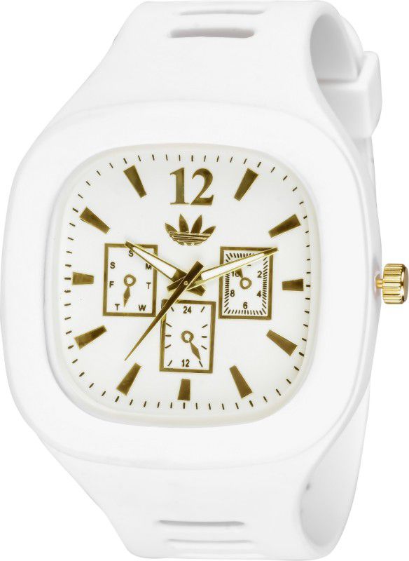 Analog Watch - For Men Square Dial Designer Analog Watch for Boys and Men (White)