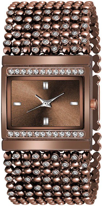 Analog Watch - For Girls LADIES_616 Top Selling Watch with Brown Strap & Brown Dial Analog Watch