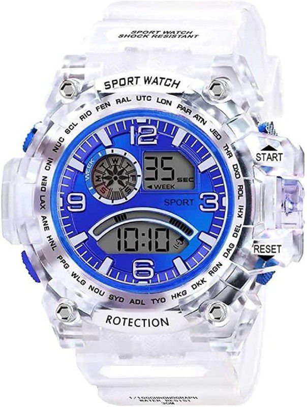 Digital Watch - For Boys New Sports Digital watch Transparent straps attractive look watch