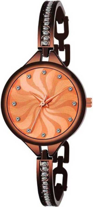 Analog Watch - For Women PROFESSIONAL LOOK BROWN DIAMOND FINISHED DIAL | Brown Stainless steel Strap |