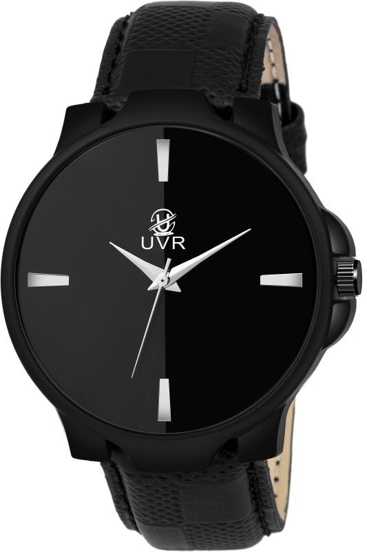 Slim Avatar Leather Strap All Black Dial Day And Date Functioning Quartz Wrist Analog Watch - For Men VR-1018