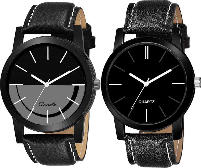 Exclusive 2 Designer Combo (Casual+PartyWear+Formal) Stylish New For Boys & Mens Analog Watch - For Men CR06 Perfect Combo Black Watch For New Generation Boys