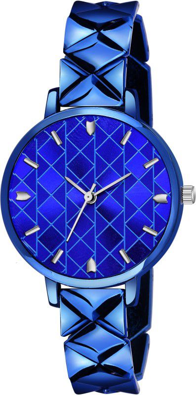 Metal Strap Analog Watch - For Women 322 Blue Dial Blue Color