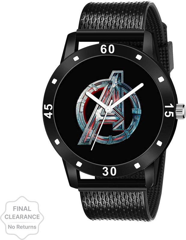 Analog Watch - For Men JM-New Stylish Black Avenger Dial & Black PU Belt Watch