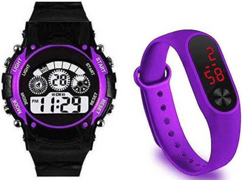 Digital Watch - For Boys & Girls Stylish New Generation Watches For Kids Silicone Boys & Girls Watches for Children MulticolourDial 7 Light Beautiful Combo Digital Watch