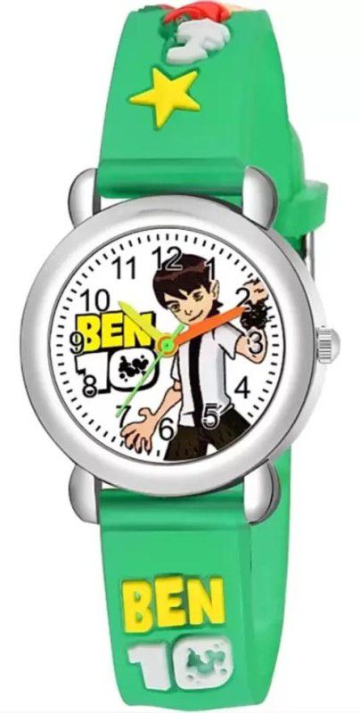 KIDS ANALOG GREEN COLOR BEN10 WATCH Analog Watch - For Boys & Girls Kids Best In Market 3D Stainless Case