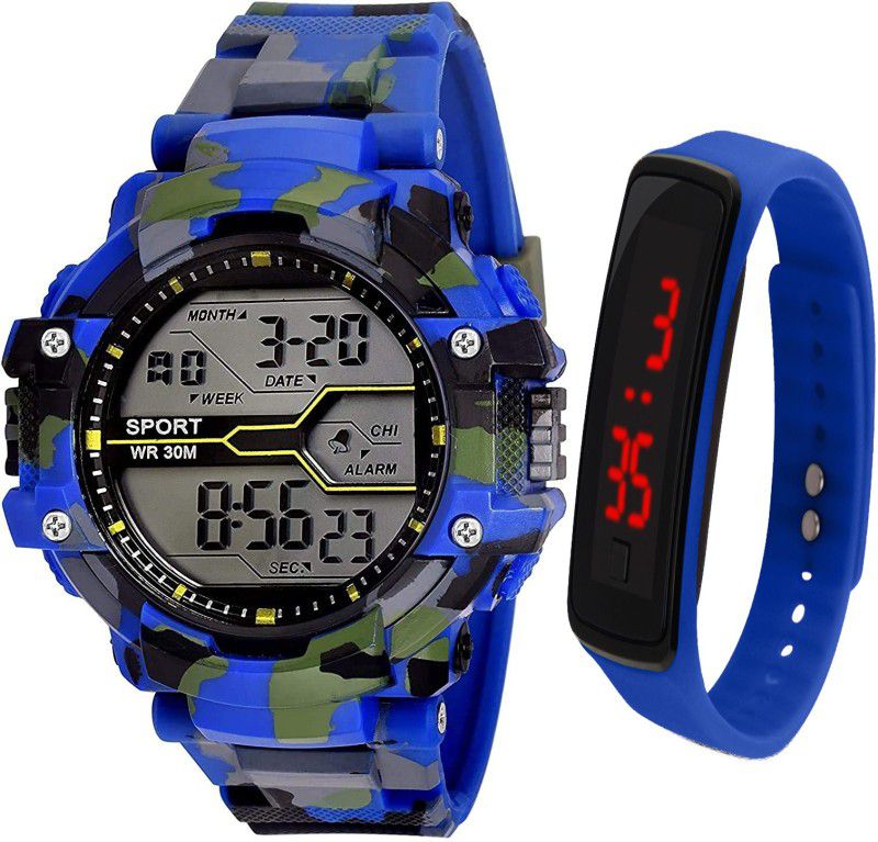 Highly Recommended Digital Watch - For Men Army Collection Watch Led Magnet Digital Combo Pack Of 2