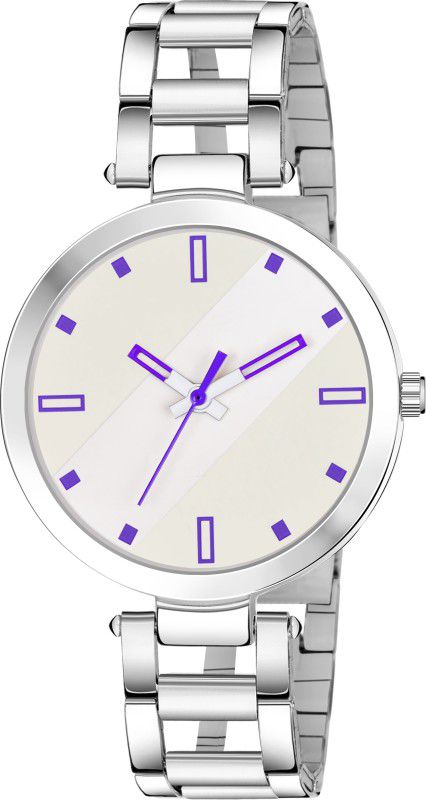 Analog Watch - For Girls New Arrival Stylish Purple Dial Stainless Steel
