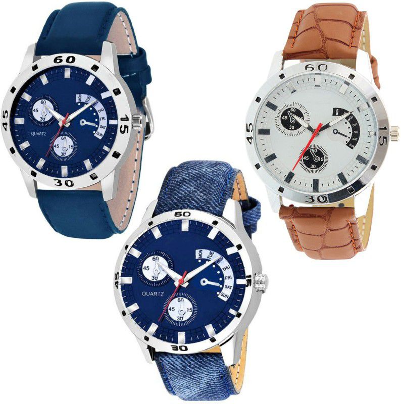 Analog Watch - For Men Combo Of 3 Analog S-205-206-211
