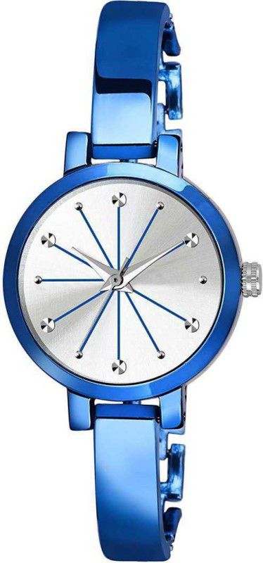 Analog Watch - For Girls BLUE SILVER SLIM DESIGNER WITH BLUE STONER LADIES & GIRLS WRIST WATCH NEW ARRIVAL FAST SELLING TRACK DESIGNER METAL BELT WATCH FOR FESTIVAL PARTY PROFESSIONAL ANALOG DIAL DESIGNER STYLISH GIRLS LADIES & WOMEN WATCHES