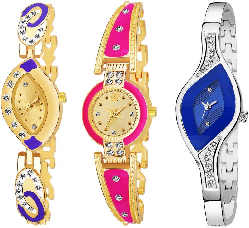 gold watches Analog Watch - For Girls watch combo girls in muticolor designgt463