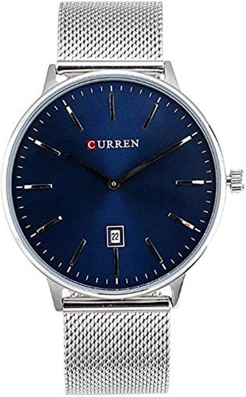Analog Watch - For Men CR-8302-Silver Blue