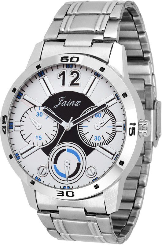 Ultima White Dial Silver Steel Chain Analog Watch - For Men JM201