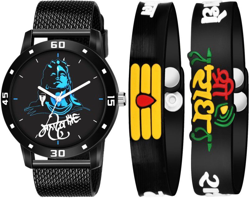 Analog Watch - For Boys 583+001+002 DESIGNER WATCH WITH 2 RUBBER BR COMBO FOR MEN AND BOYS