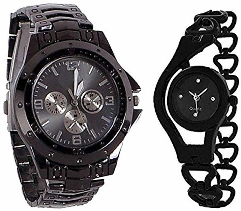 Designer Fashion Wrist Analog Watch - For Men & Women Rosra_FB_Kadi_Black Premium Quality