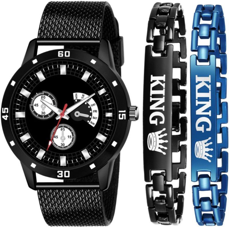 Analog Watch - For Men 492+BLK_BLUE KING BR NEW DESIGNER WATCH AND TWO KING BR COMBO FOR MEN AND BOYS