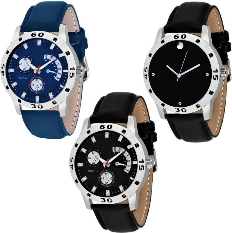 Analog Watch - For Men Combo Of 3 Analog S-205-207-209