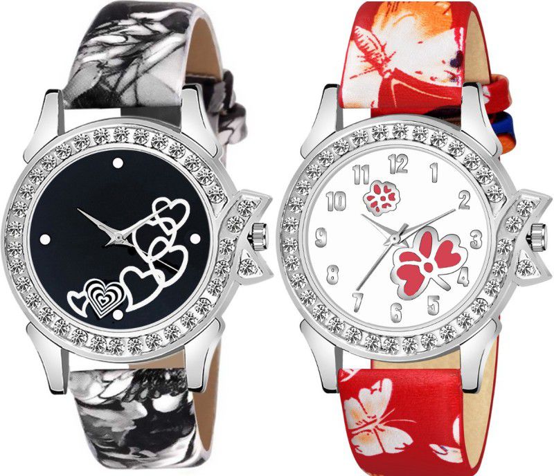 Analog Watch - For Women VT-102-137 Multicolor Dial Multicolor Strap Combo Of 2