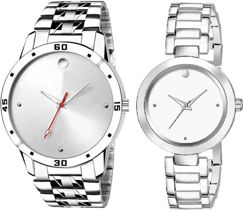 Analog Watch - For Couple White Dial Analog Perfect Couple Gift For Men & Women