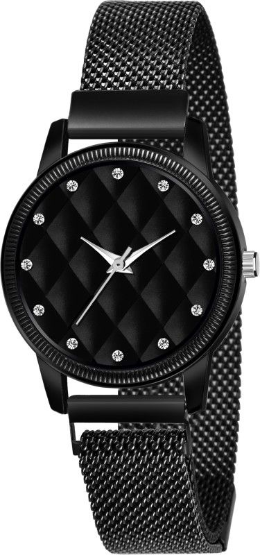 Womens Watch Analog Watch - For Women Analog Black Dial Magnetic Belt