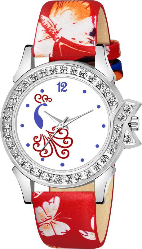 Analog Watch - For Women VT-136 White Dial Blue Strap