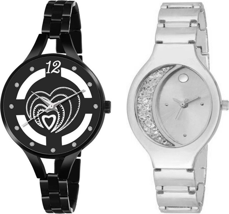 Analog Watch - For Girls Combo pack 2 New Diamond Studded Watch For Girls & Women BB-07556