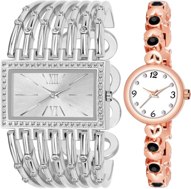 gucchea Analog Watch - For Girls watches for girls silver chain gucchea BRACELET PACK OF 2