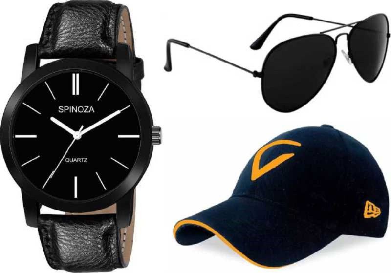 rj/KJG546 Analog Watch - For Boys COMBO PACK SET OF 3 WATCH-01+CAP-01+SUNGLASS-01 NEW SERIES NEW FASHION YOU WANT FOR BEST RETURN GIFT COLLECTION FOR MEN'S AND BOY'S STYLISH SPORT COLLECTION Analog Watch - For Men