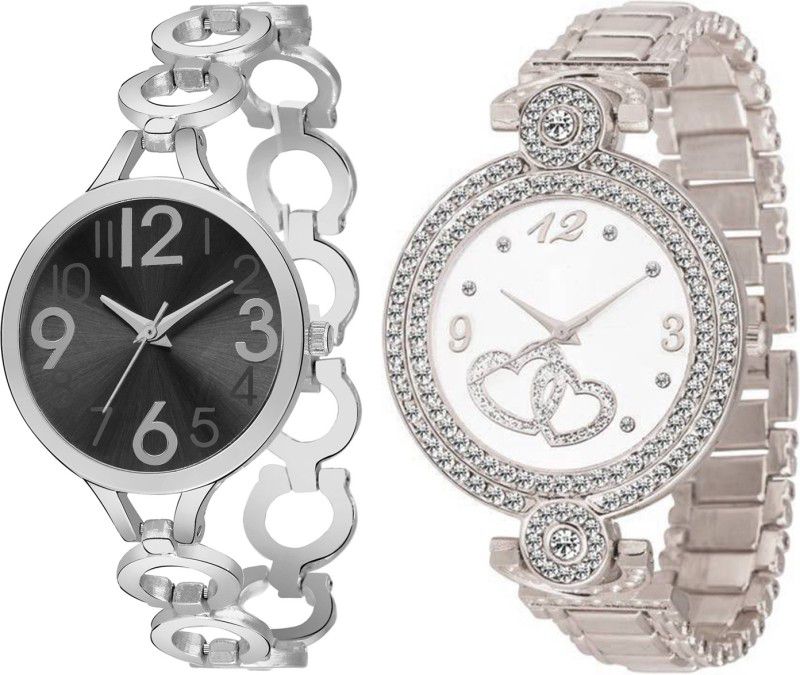 Analog Watch - For Women Combo pack 2 New Diamond Studded Watch For Girls & Women BB-07266