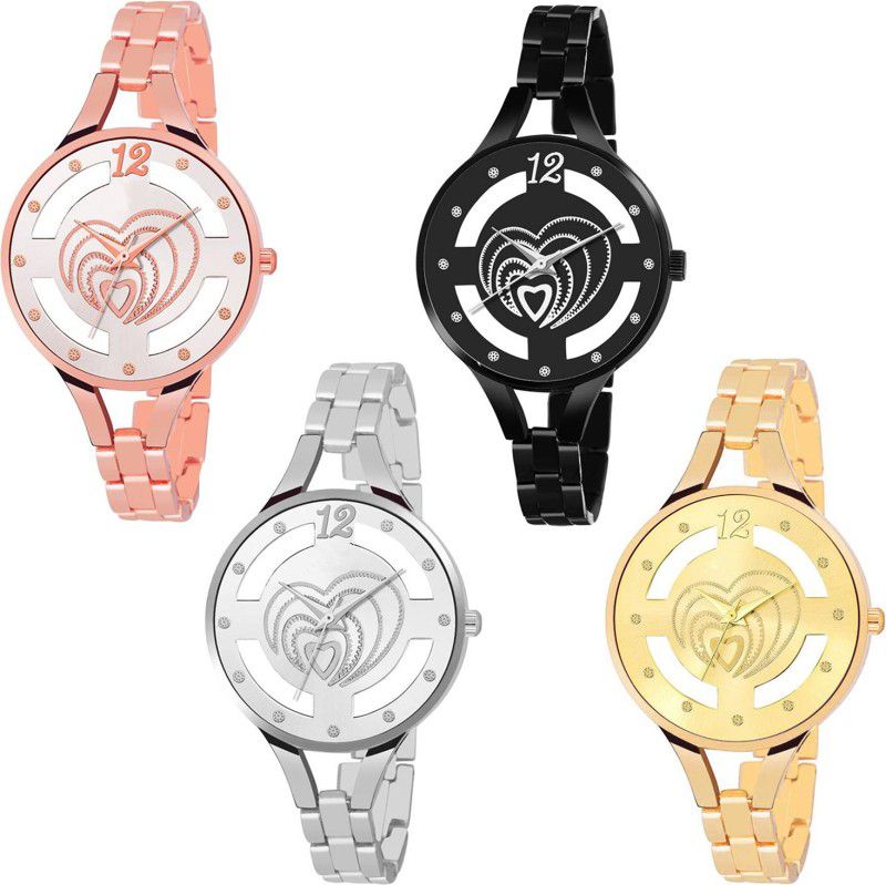 Analog Watch - For Girls Combo pack 4 New Attractive Edition Part-Wedding Adition Analog Watch For Girls & Women OD-07925