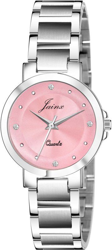Pink Dial Steel Chain Analog Watch - For Women JW8514