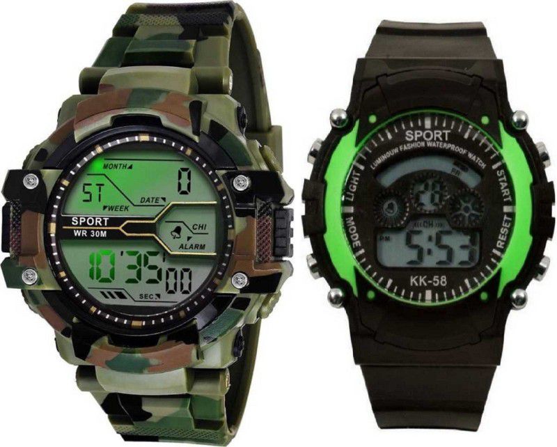 Highly Recommended Digital Watch - For Men Army Digital Collection Watch Men And Kids Army Combo Pack