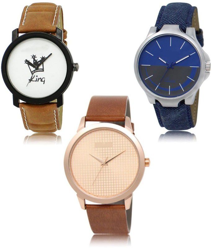 Exclusive Premium Designer Combo Analog Watch - For Men SX-18-24-34 High Quality Hot Selling Collection Latest Pack of 3