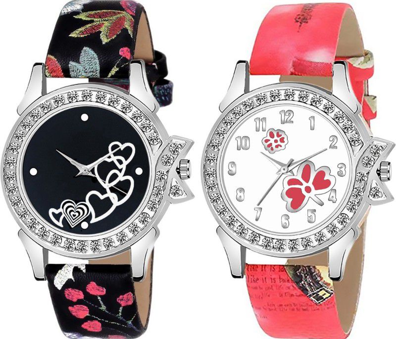 Analog Watch - For Girls VT-106-133 Multicolor Dial Multicolor Strap Combo Of 2