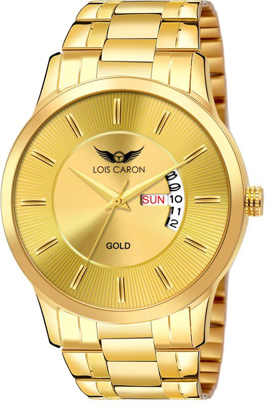 ORIGINAL GOLD PLATED DAY & DATE FUNCTIONING WATCH FOR BOYS Analog Watch - For Men LCS-8484