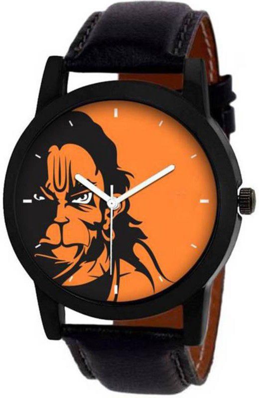 Analog Watch - For Men MW28-Orange Dial & Black Strap Hanuman