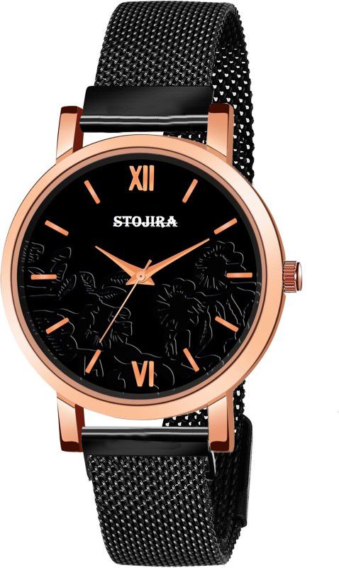 Analog Watch - For Women New Girls Collection Free Size Black Magnet Strap Stylish Design wrist Watch