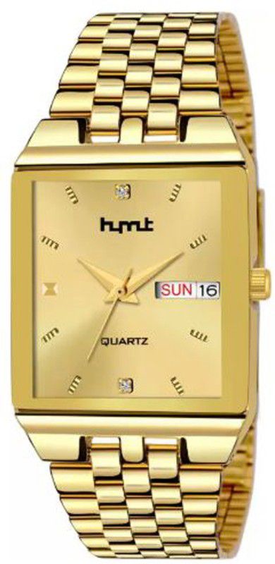 Golden Watches Analog Watch - For Men HMT-DX GOLDEN DAY AND DATE ANALOGUE WRIST WATCH FOR MENS & GOLDEN PLATED
