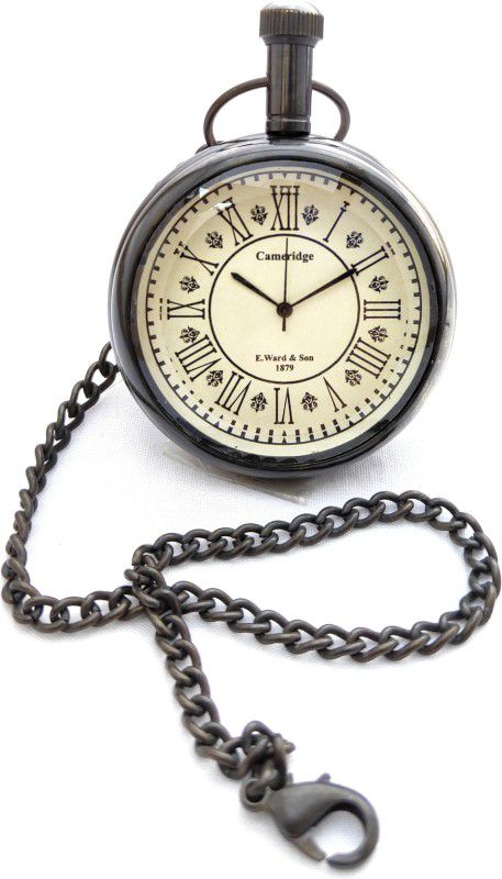 k.v handicrafts Antique Brass Analog Watch/Pocket Watch with Chain PW-BA-50-00326 Brass Antique Finish Brass Pocket Watch Chain