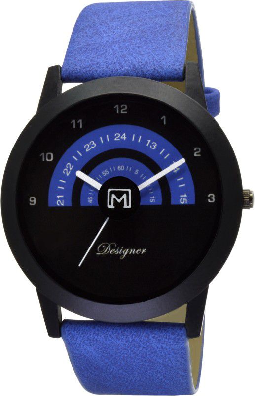 Analog Watch - For Men Slim O-27a Stylish Attractive Blue Belt Watch for Boys & Mens -New
