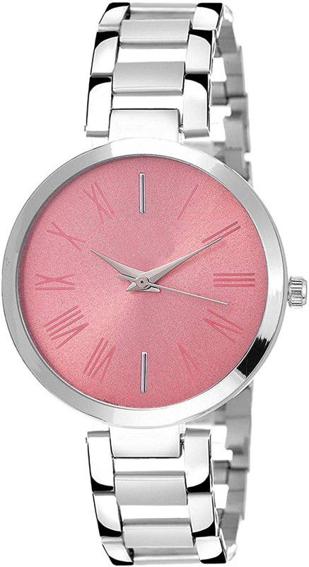 Analog Watch - For Girls Pink Dial Steel Watch Girls