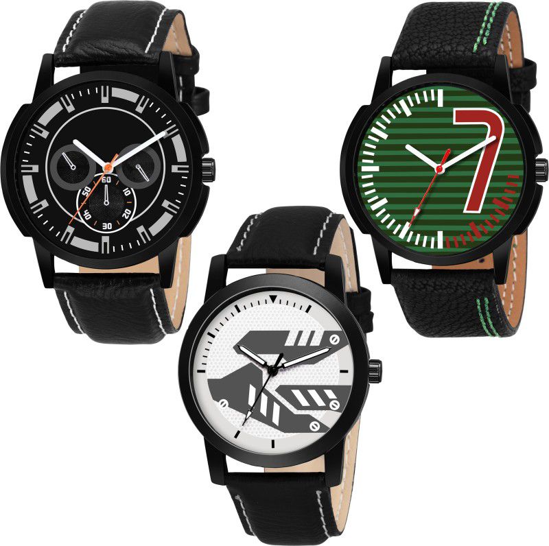 Analog Watch - For Boys & Girls OD-55-56-57 Combo Multicolor Designer Pack Of 3 watches