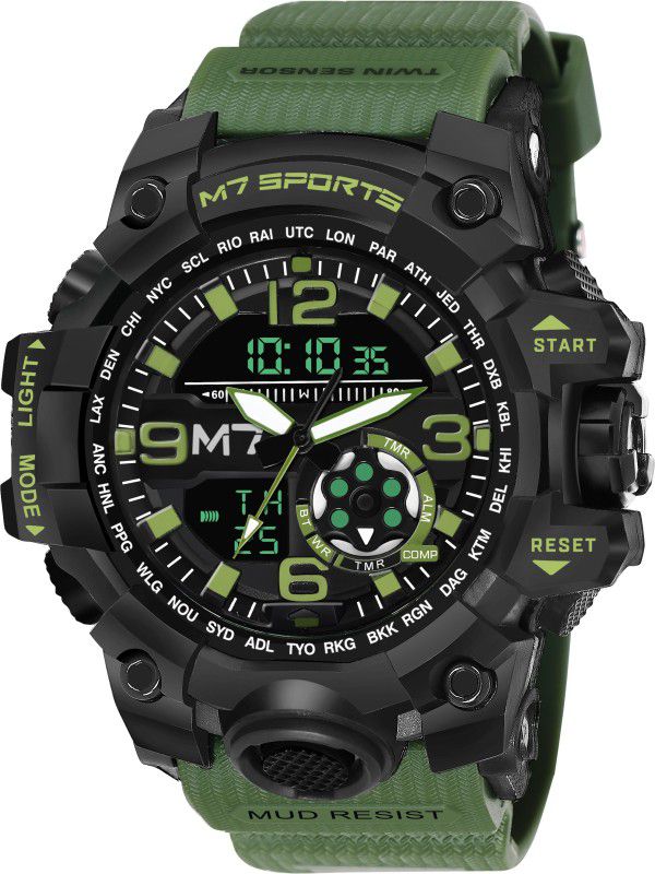 Powered by Flipkart Special Summer Collection Analog-Digital Watch - For Men M7-1509-GREEN Chronograph