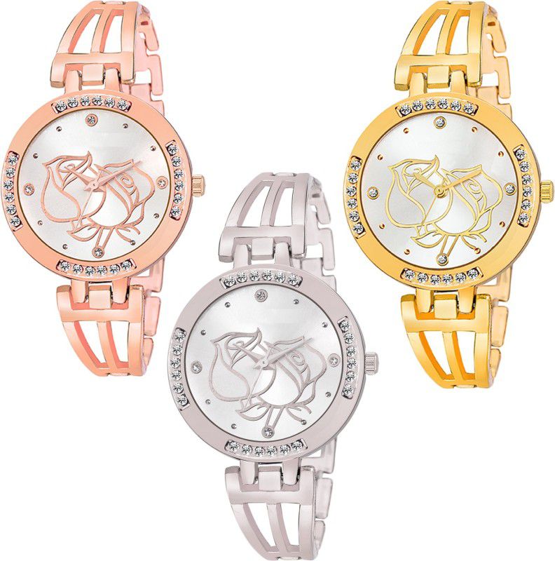 Analog Watch - For Women Combo pack 3 New Attractive Edition Part-Wedding Adition Analog Watch For Girls & Women OD-07924